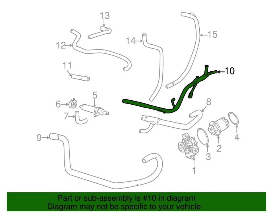 Tubo de agua original Volkswagen 022-121-050 Foto 2 de 2