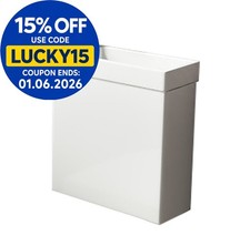 2 in 1 Toilet Cistern Basin Combo Toilet WC Sink Space Saving Cloakroom No Pan