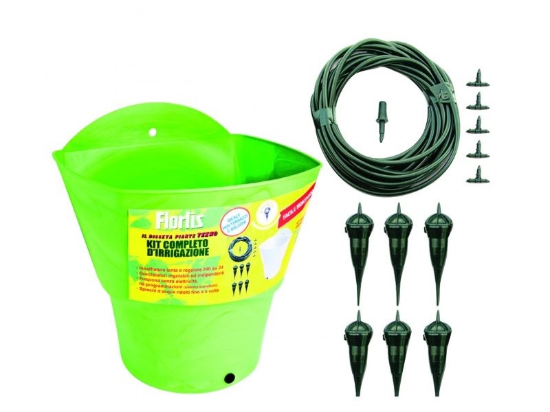 FLORTIS DISSETA PIANTE TEKNO KIT IRRIGAZIONE BASE+RICARICA PER BALCONE TERRAZZO