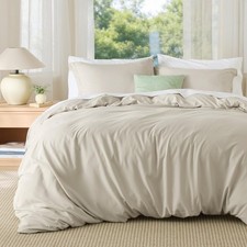 Bedsure Duvet Cover California King 104" x 98" , 02 - Linen No Comforter 