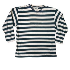 Vintage Guess Jeans USA Striped Long Sleeve T-Shirt Navy White 90s Preppy USA