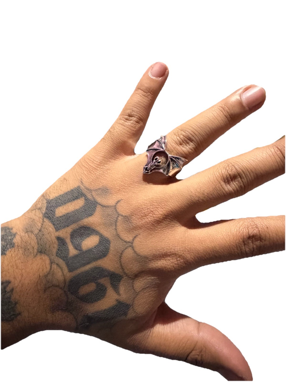 Bat Statement Silver Metal Ring Gothic Halloween … - image 7