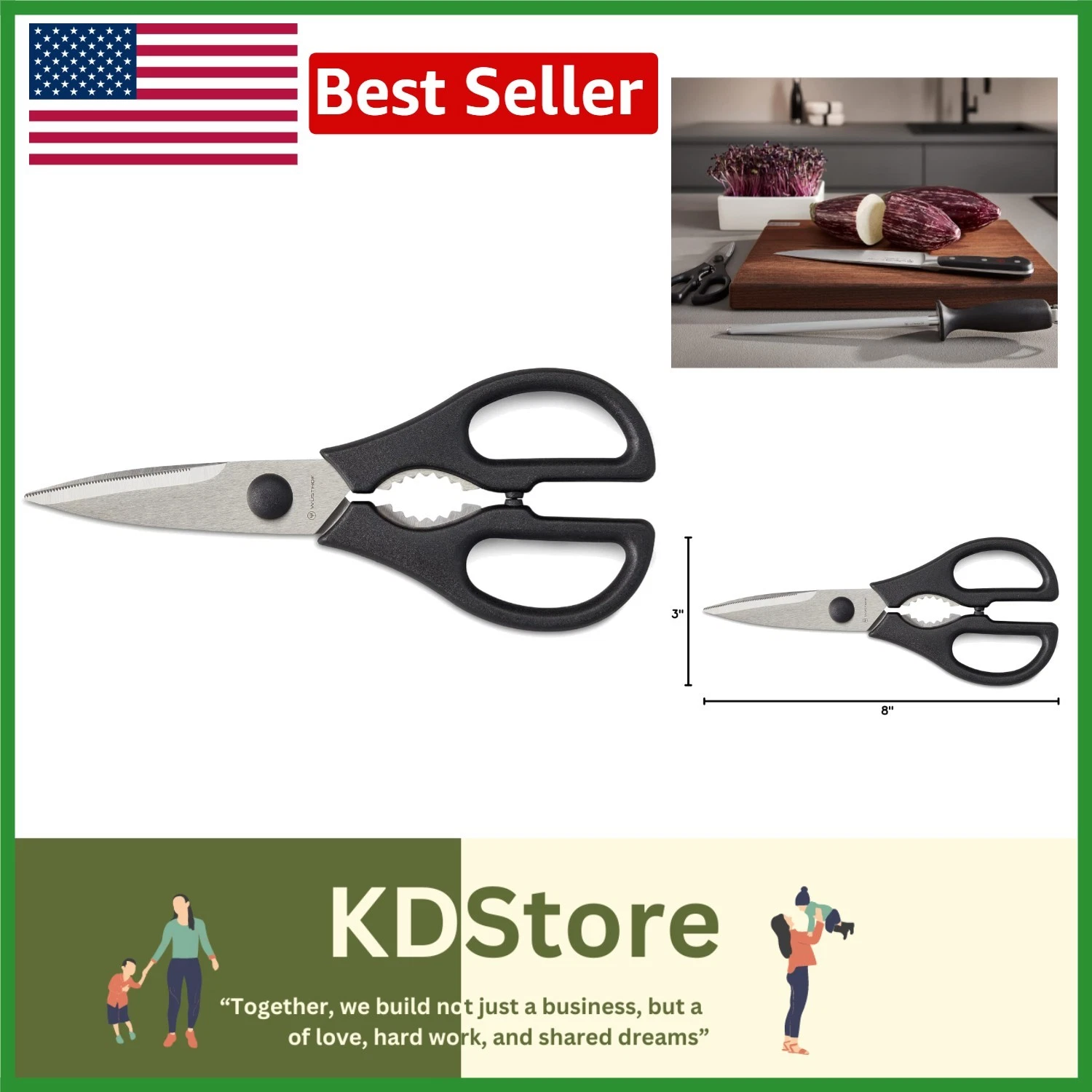 Come Apart Kitchen Shears – Precision Stainless Steel Multi-Use Tool