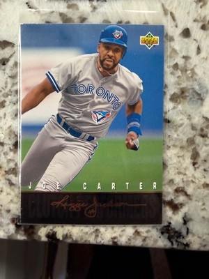 1993 UPPER DECK MLB REGGIE JACKSON CLUTCH CARD TORONTO BLUE JAYS JOE CARTER #R5