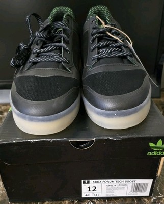 adidas Xbox Forum Tech Boost Black Sneakers Low Top Shoes Men's Size 12