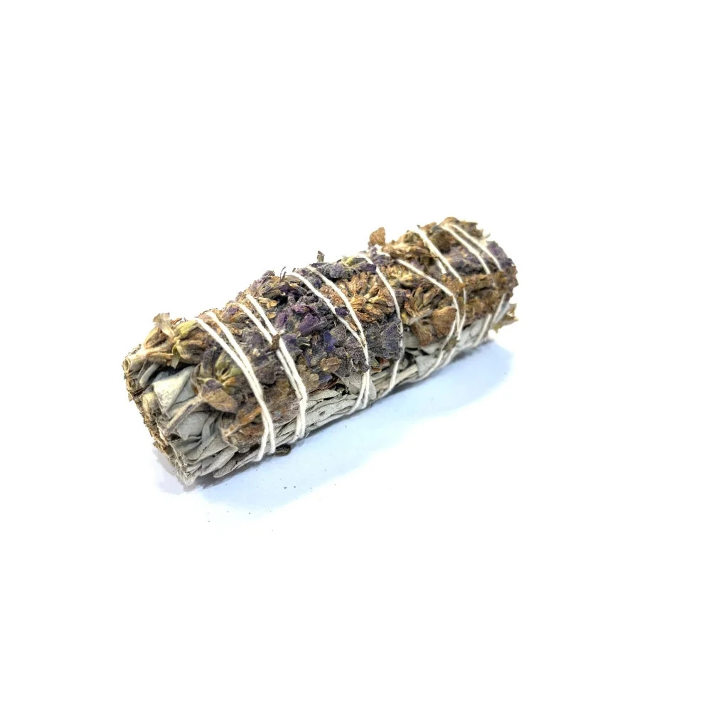 White Sage & Lavender Smudge Stick 4″ – Cleanse & Calm