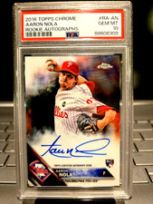 2016 Topps Chrome Aaron Nola Rookie Autographs #RA-AN Gem Mt. 10 Phillies 