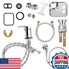 Professional Salon Shampoo Bowl Faucet for Home, Chrome Hose Replacement Set, Sp