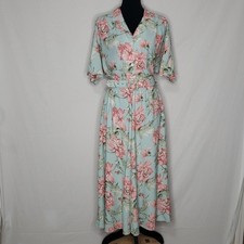 Vintage Carol Anderson Womens Floral Maxi Dress Size 12 Cottagecore Praire 90s