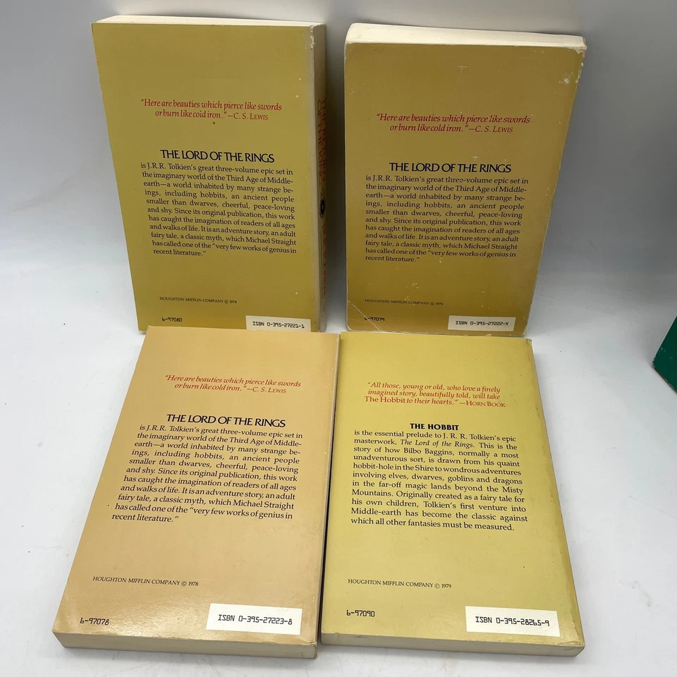 The Hobbit & Lord of the Rings Box Set - JRR Tolkien 1979 Houghton Mifflin - Image 4 of 4