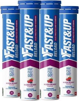 Fast&Up Reload - Gemischter Beerengeschmack - 80 Brause 20 Stück (4er Pack) 