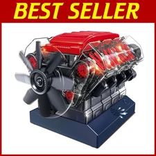 Realistic Working Mini V8 Engine Kit for STEM
