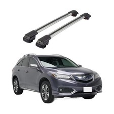 For Acura RDX 2013-2018 Roof Rack Cross Bars Raised Rail Aluminum Gray Lockable