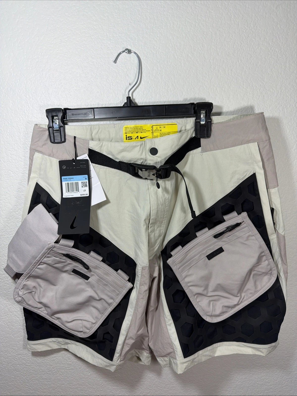 $200 Nike Tech ISPA Modular Pocket Shorts Light Bone ACG FV4895-072 Medium