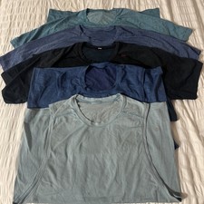 Lululemon Men's Bundle 5 PCS XL Shirts Athletic Gym Tops Blue Green Lot Deal