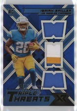 2022 Panini XR Rookie Triple Threats Materials Blue 45/49 Isaiah Spiller 1hs9