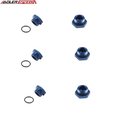 US AN3/4/6/8/10 Flare Port Plug Adapter Aluminum Fuel Fitting w/ O Ring Seal