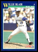 Willie Blair 1991 Score #57 Blue Jays MLB READ FREE SHIPPING AutographDen