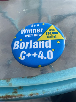 Pin Borland C++ IDE Software Computer MS DOS Windows Vintage Button Pin Pinback
