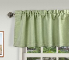 Aiking Window Treatment - Brushed Rod Pocket Window Valance Curtain for Home/...