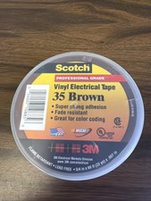 Scotch 3M Pro Grade Vinyl Electrical Tape - 35 Brown - 3/4  x 66  NEW