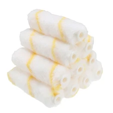 10Pcs 4 Inch Mini F Paint Roller Cover Nap Painting Refill 1/4" Hole Dia