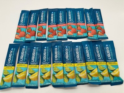 Liquid IV Strawberry/Lemon Lime Hydration Powdered Mix 19 packets EXP 03/2027