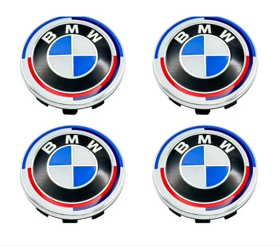 4pcs Wheel Center Emblem Caps Logo For BMW 50th Anniversary Center Caps 56mm Foto 3 de 4