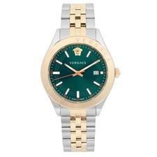 Versace Hellenyium Two-Tone Steel Green Dial Men Quartz Watch VEVK00620