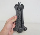Vintage Iron Door Letterbox Knocker Old Gothic Bat Letters Antique Kenrick STYLE