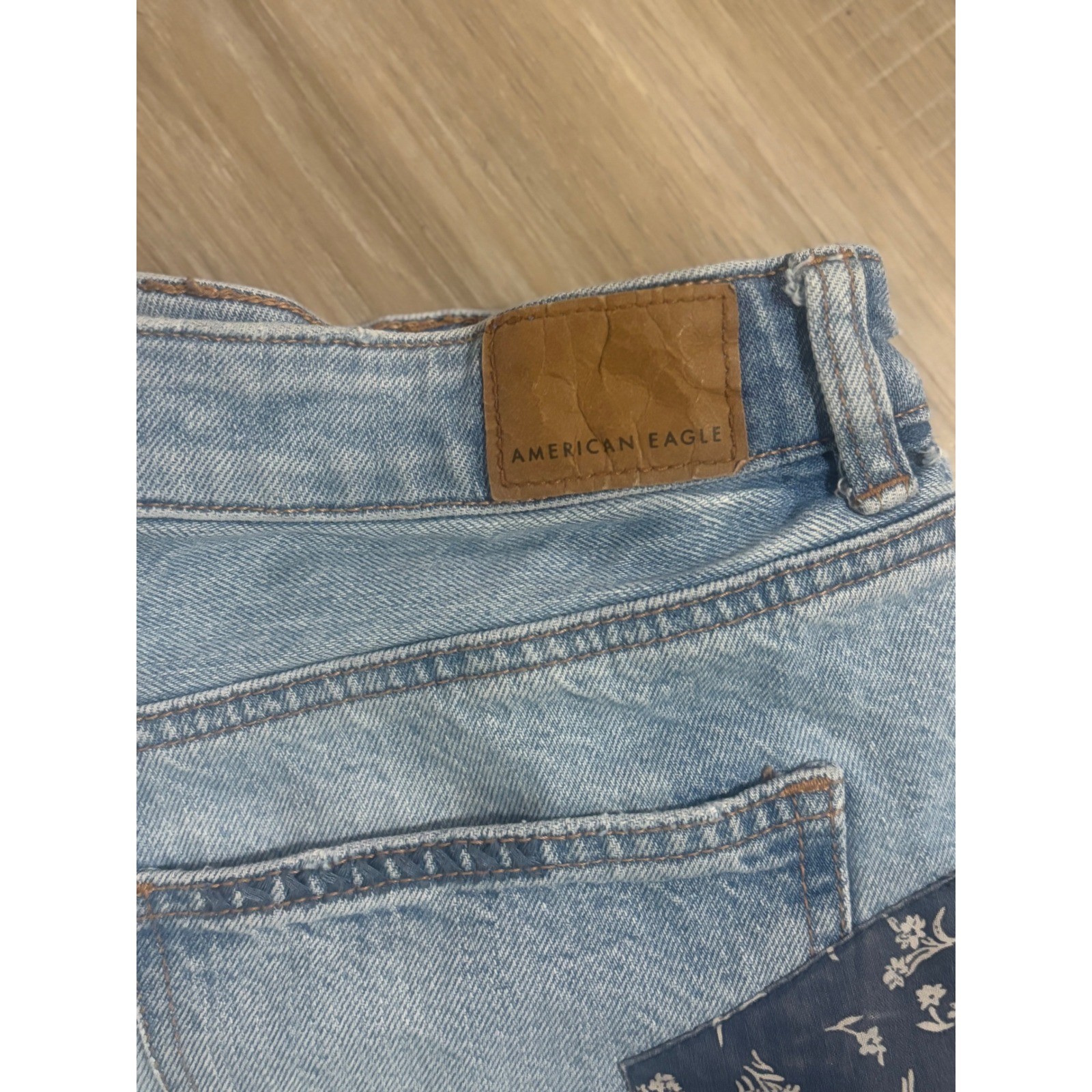 American Eagle Denim Shorts Patchwork Distressed … - image 4