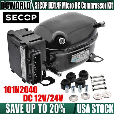12V/24V SECOP R134a BD1.4F DC Micro Compressor W/ Electronic 101N2040 Controller