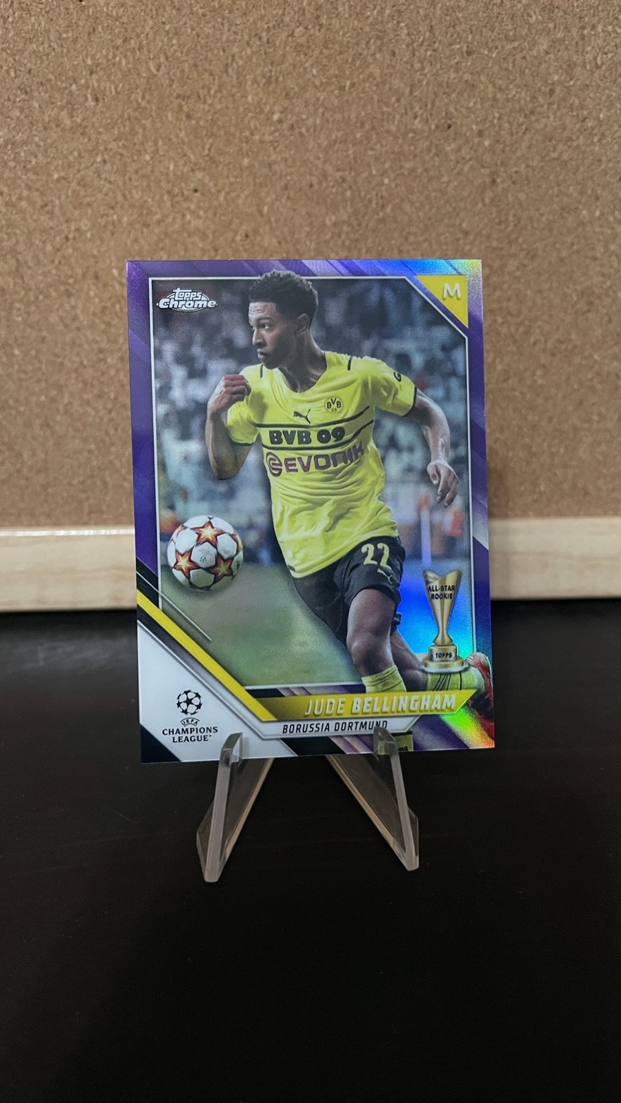 2021-22 Topps Chrome UCL Jude Bellingham All Star Rookie Purple Refractor /250
