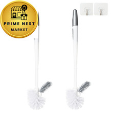 Ryhiac 2 Pack Toilet Bowl Brush Without 2 Grey Holder