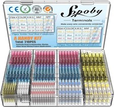 "210 Conectores De Empalme A Tope Termorretractiles Para Cables Electricos NUEVO