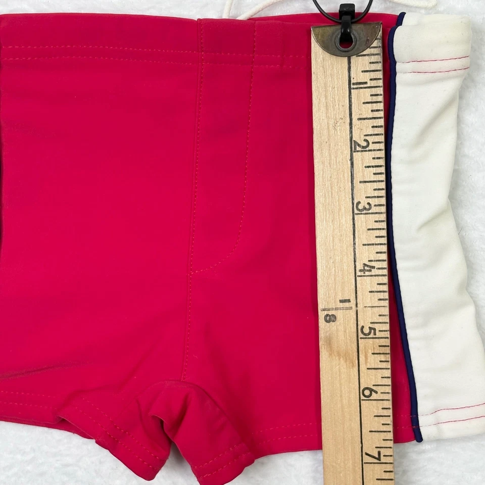 Bañador corto Kiwi St Tropez rojo vintage niño talla 4 años 40 años 60 raro Foto 2 de 4