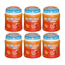 Recaldent Blood Orange Gum CPP-ACP Xylitol Bottle 130g x6 Japan
