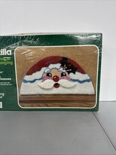 Christmas Bucilla Latch Rug Wall Hanging Kit 17''x34" Smiling Santa 13412 Rare