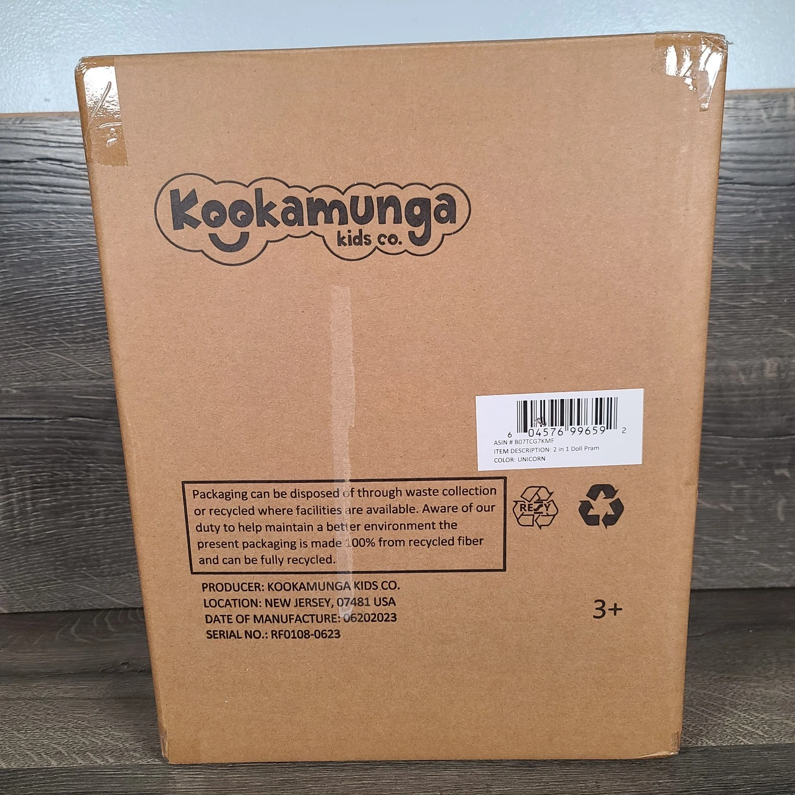 New Sealed Kookamunga kids Deluxe Unicorn My First Doll Stroller