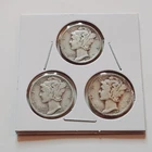 1942 Silver Mercury Dime set!  3 Coins  1942 P 1942 S 1942 D.    A200