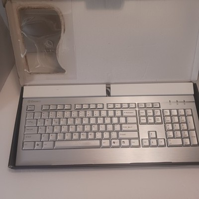 Enermax Aurora Aluminum Keyboard Model KB002U-S Silver Used
