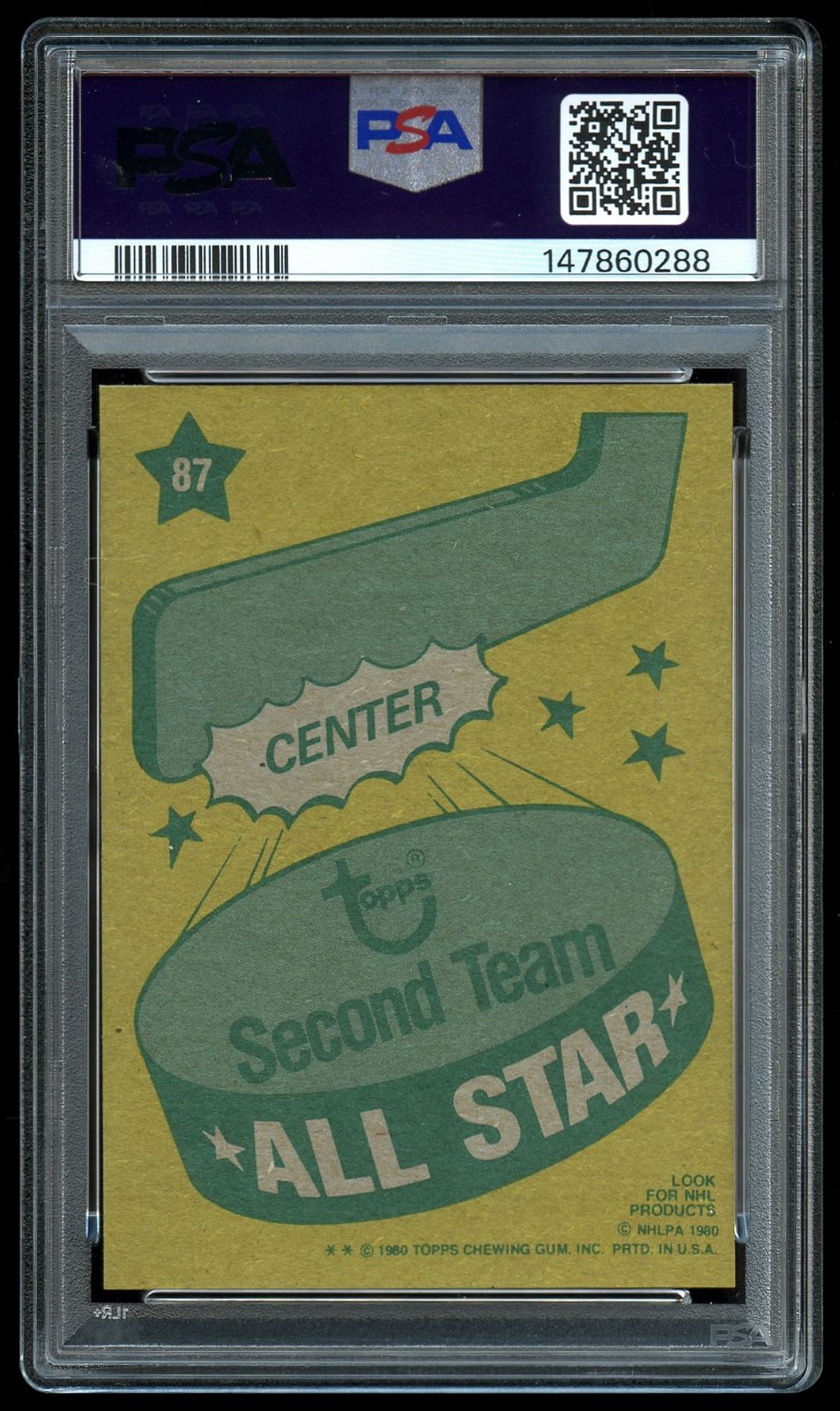1980 Topps #87 Wayne Gretzky PSA 8 view 2