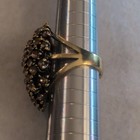 Gold Tone Rhinestone Cocktail Ring — photo 6