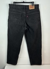 Levis 550 Jeans Men 38x30 (Fit 36x30) Relaxed Made in USA Black 2002 Vintage Y2K