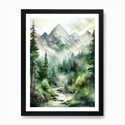 Gerahmtes Wandbild Poster Leinwanddruck Bild Appalachen, Rauchgebirge