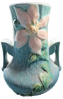 Roseville Pottery #106-7 Clematis Vase 1944 blue 7.25" x 6.25" No chips or crack