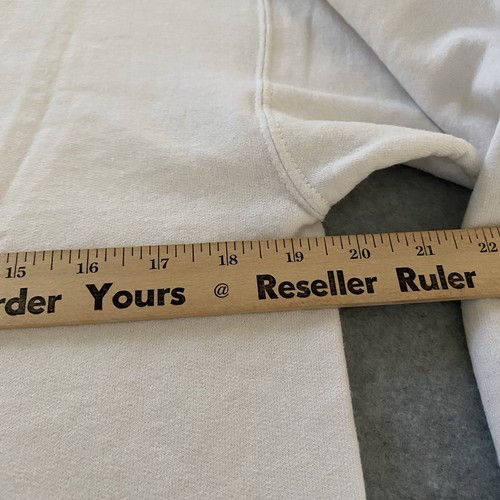Vtg Native Wolf Crewneck Sweatshirt Adult Small White Ocean Shores Washington 90 - Picture 11 of 14