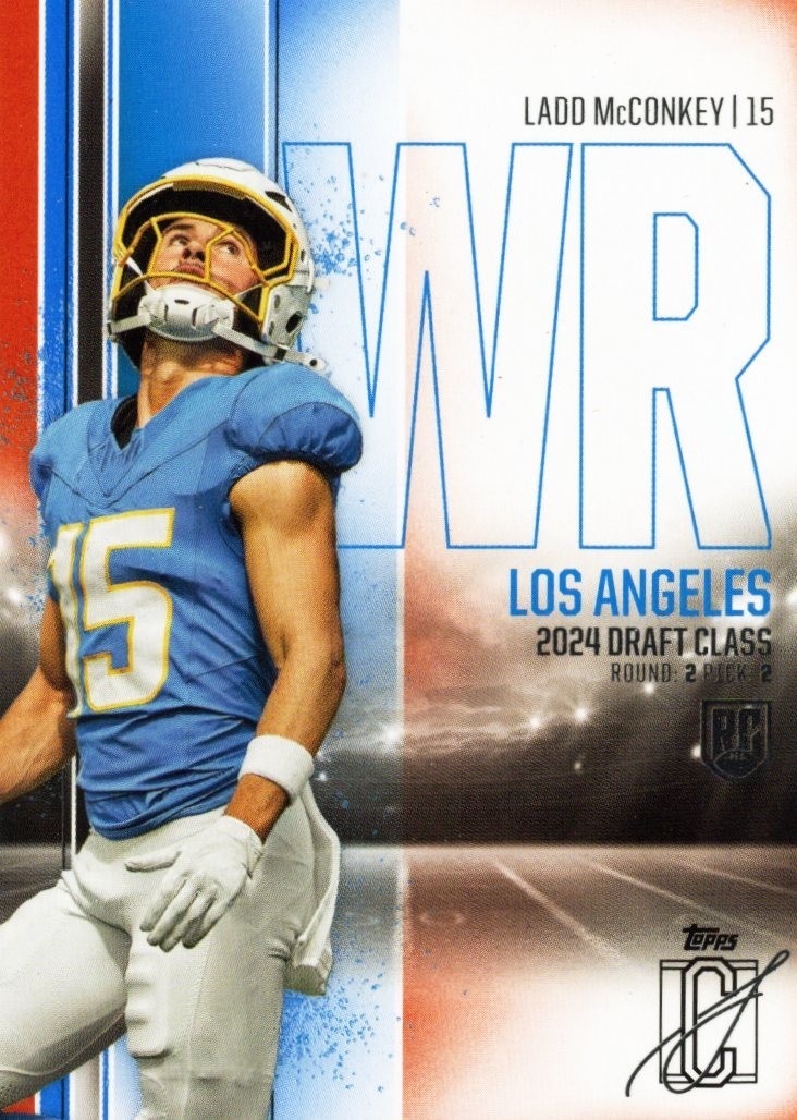 2024 Topps Signature Class - Rookies Ladd McConkey #135 Blue & Orange (RC)