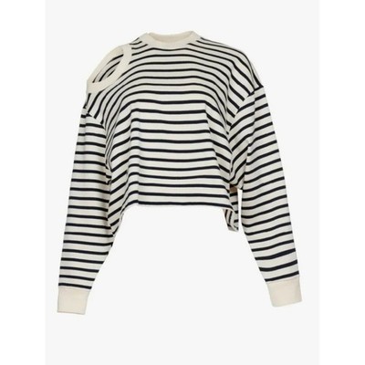 A.W.A.K.E. Mode cutout striped cotton top Size XS