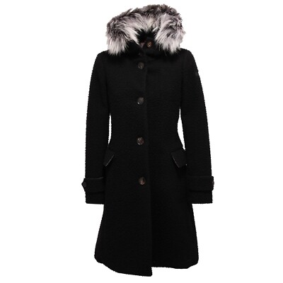 8692Y cappotto SLIM  SLIM  FIT  donna RRD CASENTINO wool black parka woman